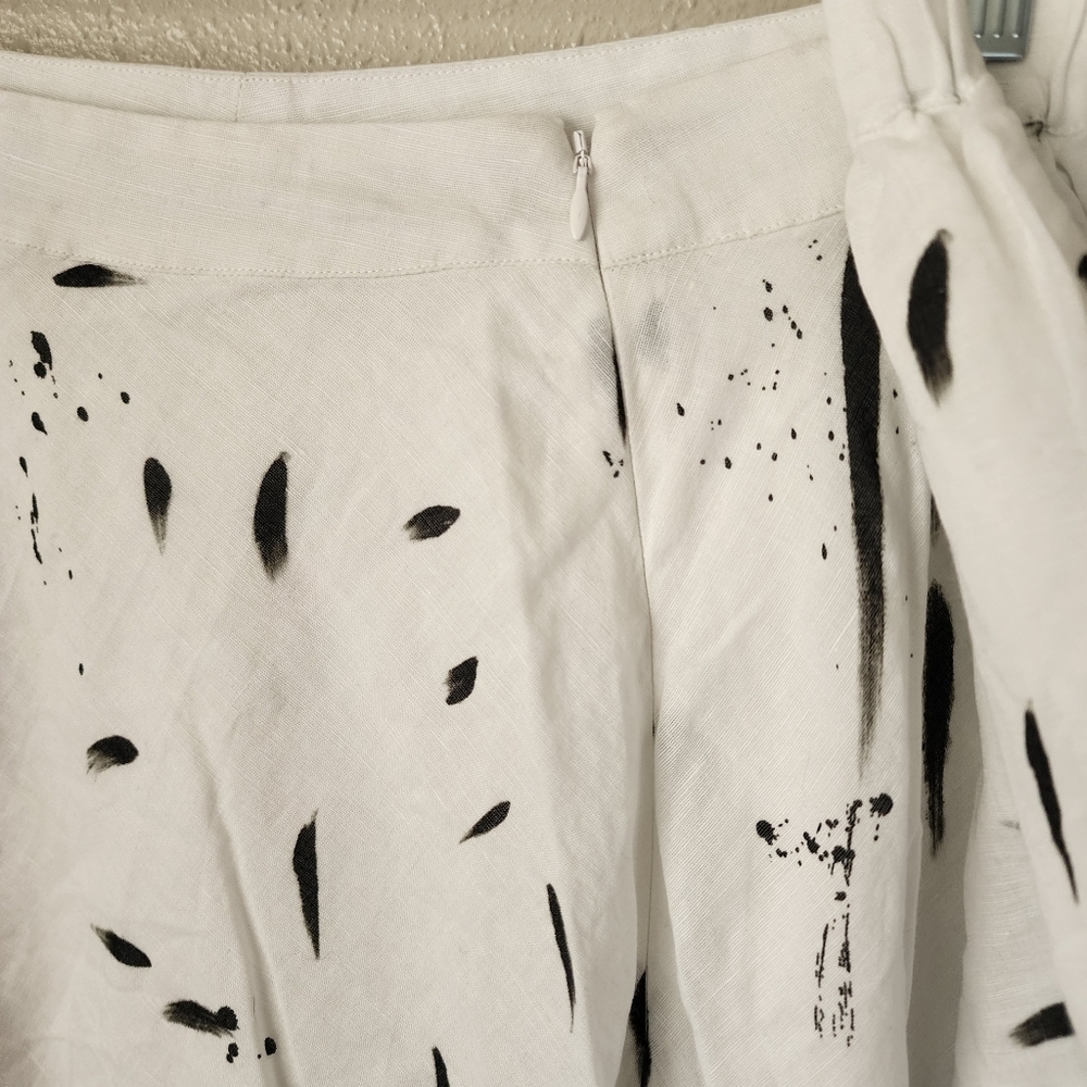 Making The Cut Painted Midi Gary's Skirt Winning Look White Artsy NWT Size 3x - Picture 9 of 10